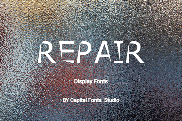 Repair Font: A Modern Display Typeface for Clean Design