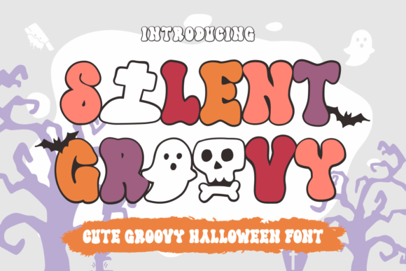 Silent Groovy: A Spooky-Cute Font for Creative Projects
