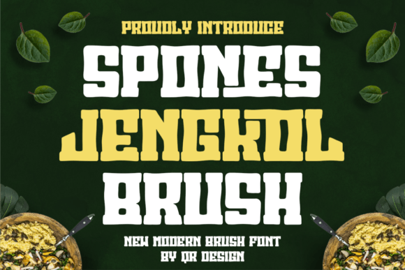 Spones Jengkol Brush: A Bold Typeface for Dynamic Design